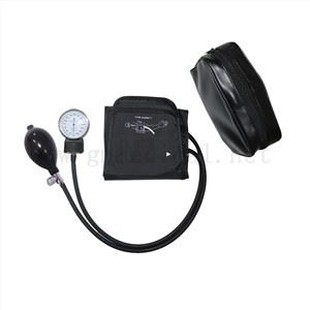 অ্যাডাল্ট ম্যানুয়াল রক্তচাপ কাফ, ডাবল টিউব কফ সঙ্গে চাপ গেজ এবং মুদ্রাস্ফীতি বাল্ব, পোরকেট ব্যাগ সহ।
