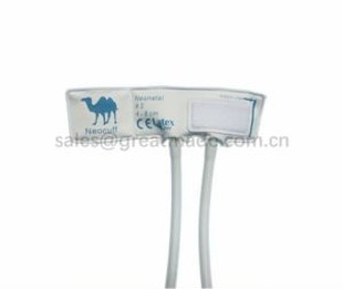 নুনেট # 2 ডিসপোজেবল কফ, 4-8 সেমি হাত চক্রাকার, হালকা নীল সঙ্গে সাদা, ডুয়াল টিউব